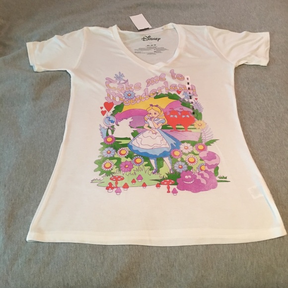 Disney Alice in Wonderland Graphic T-shirt Size Medium Take me to Wonderland - Picture 3 of 5